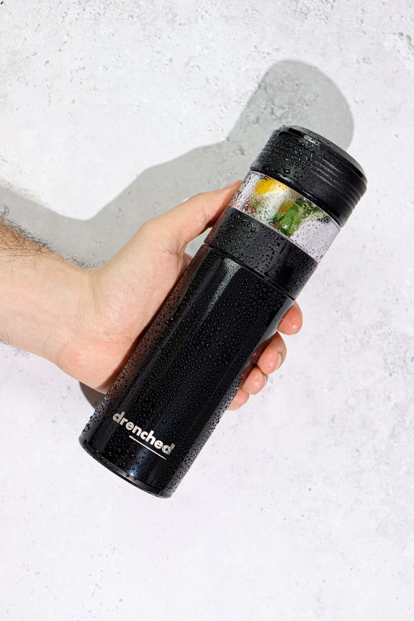 drenched - Reusable Smart Infuser Bottle (black x satin limited edition)